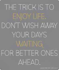 wekosh-quote-the-trick-is-to-enjoy-life-dont-wish-away-your-days-waiting-for-better-ones-ahead